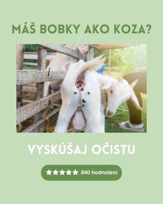 Máš bobky ako koza❓🐐 Vyskúšaj Očistu a zlepši svoje trávenie 😎 #zdravie #health #supplements #doplnkystravy #constipation...